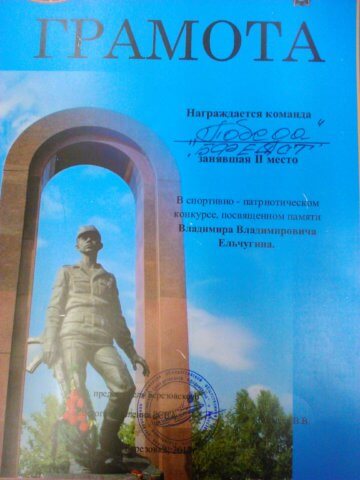 Спортивно-патриотический конкурс, памяти В. Ельчугина