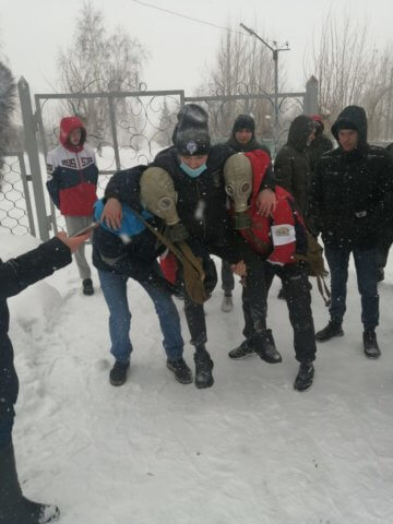 Военно-спортивные соревнования учебных групп в Замятино