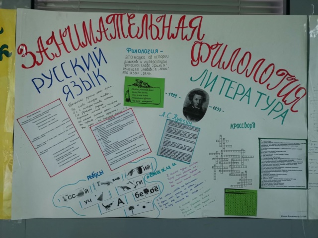 Конкурс стенгазет по русскому языку и литературе: «Занимательная филология»