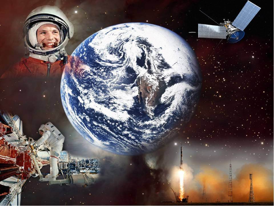 День космонавтики в казахстане классный час. День космонавтики. День космоса. День космонавтики баннер. Коллаж ко Дню космонавтики.