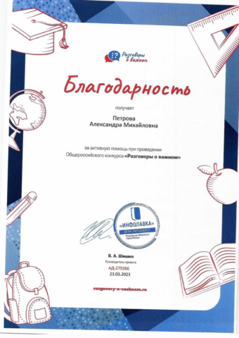 Петрова Александра Михайловна